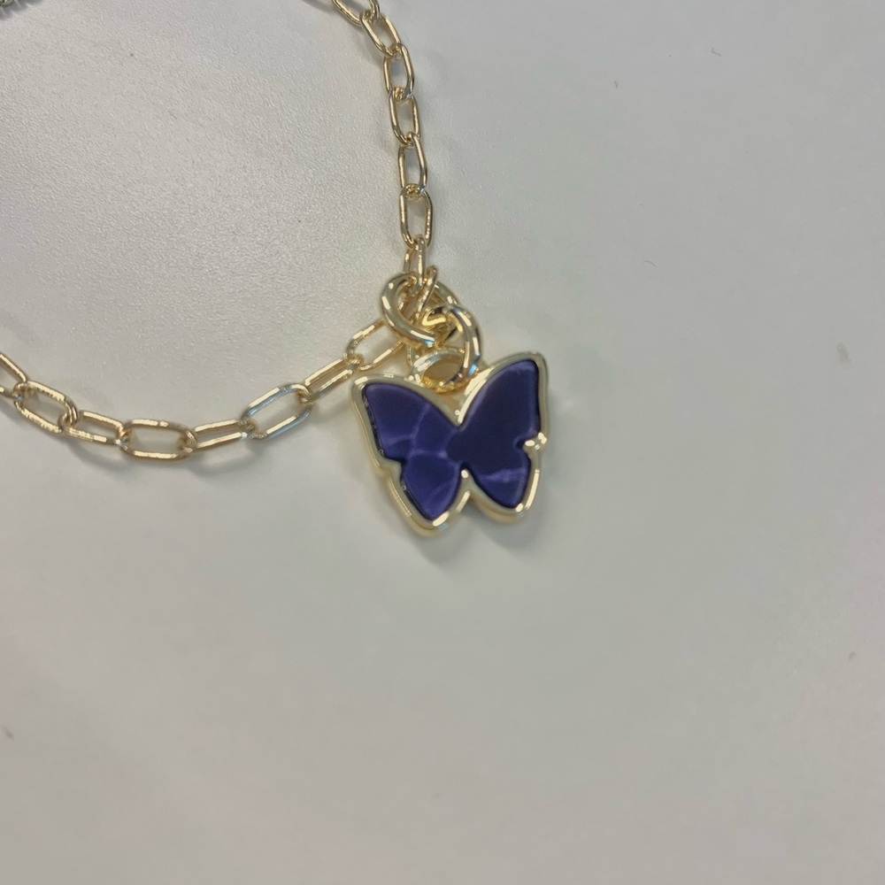 Gold Butterfly Charm Bracelet